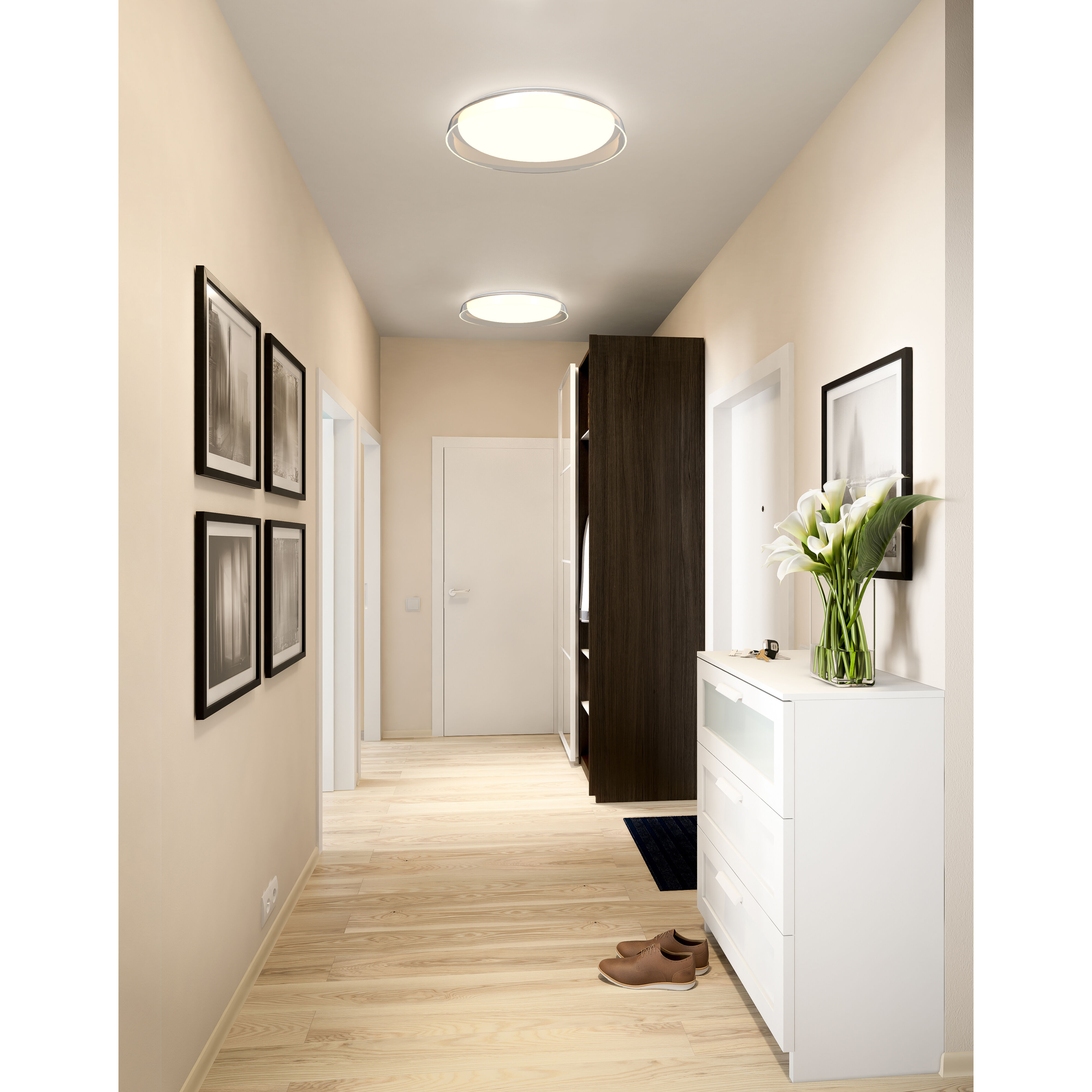 Hampton LED 16.88 inch Clear Flush Mount Ceiling Light