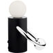 Septum 10.38 inch 7 watt Matte Black and Chrome Table Lamp Portable Light