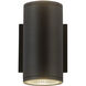 Nordic LED 7 inch Black Exterior Wall Light