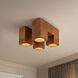 Bosco 15 inch Natural Oak Flush Mount Ceiling Light