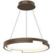 Anello Minor LED 19 inch Walnut Pendant Ceiling Light