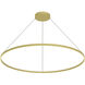 Cerchio LED 59 inch Brushed Gold Pendant Ceiling Light