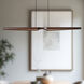 Dakota LED 47.25 inch Walnut Linear Pendant Ceiling Light