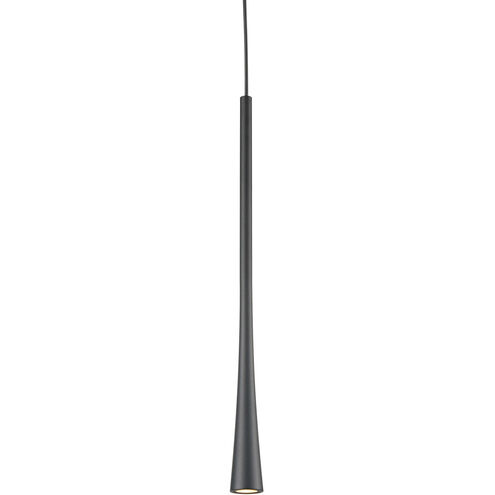 Taper LED 1.25 inch Black Pendant Ceiling Light