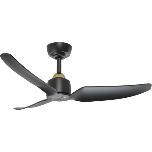 Hugo 42.38 inch Brushed Gold Ceiling Fan in Brushed Gold and Matte Black
