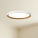 Nix 15.13 inch White and Gold Flush Mount Ceiling Light