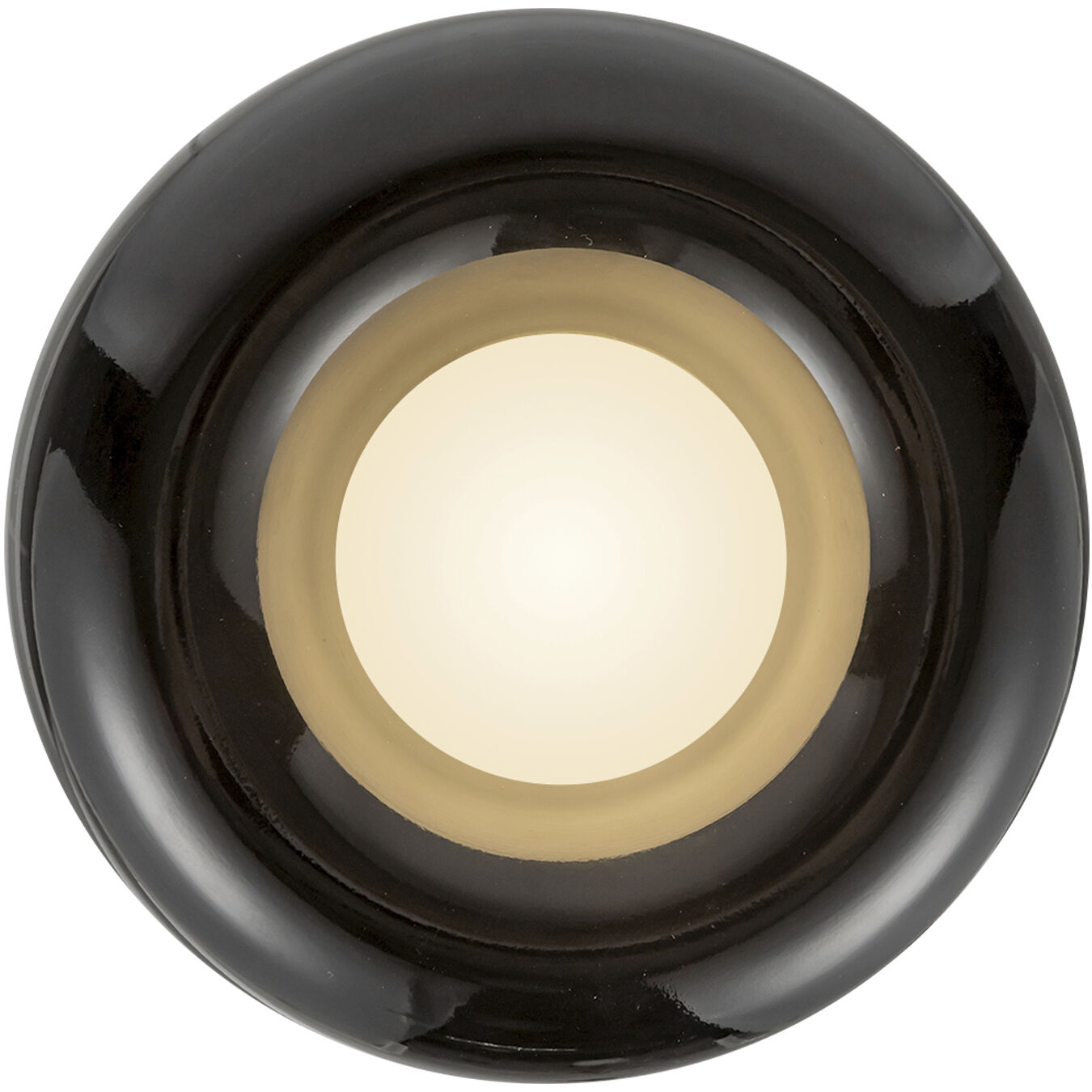 Hayden LED 6 inch Glossy Black Flush Mount Ceiling Light