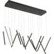 Chute LED 42 inch Black Linear Pendant Ceiling Light