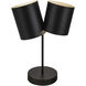 Keiko 18.5 inch 120 watt Black Table Lamp Portable Light