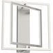 Mondrian LED 15.75 inch Brushed Nickel Semi-Flush Mount Ceiling Light