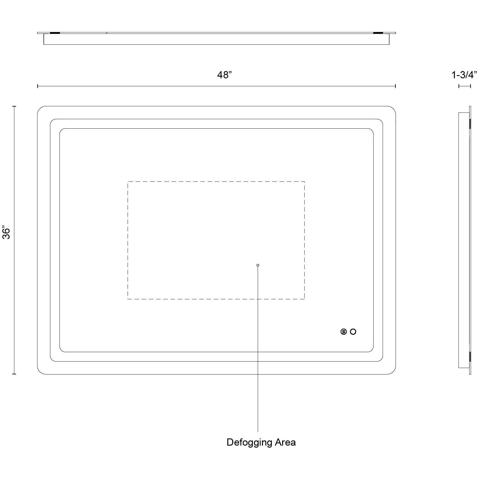 Seneca 48 X 36 inch Sandblasted Merc Edge Wall Mirror