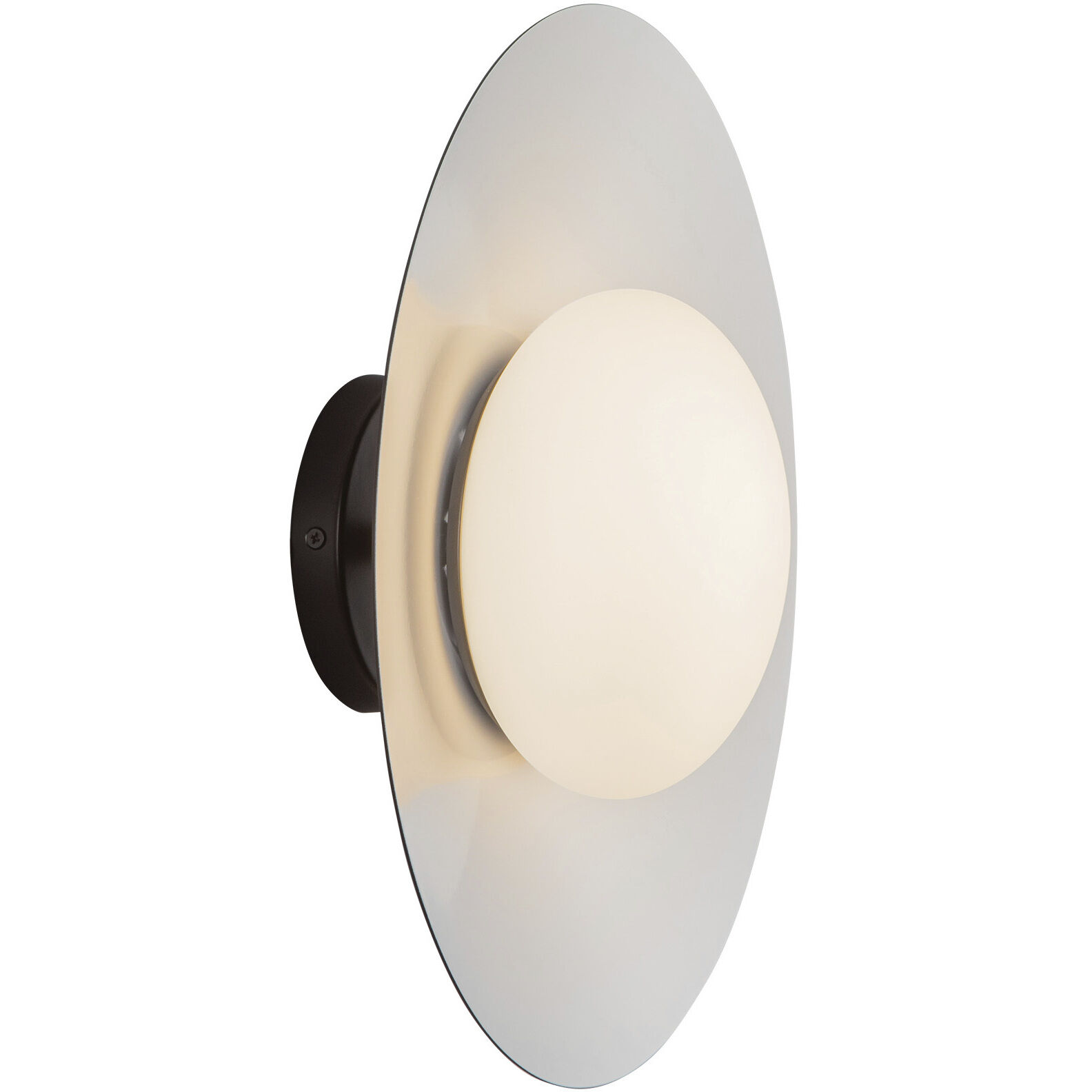 Cruz LED 15 inch Metal - Black/White Flush Mount Ceiling Light in Metal - Black and White, Spun Aluminum Shade