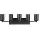 Nola 5 Light 31.75 inch Black Bath Vanity Light Wall Light in Matte Opal Glass