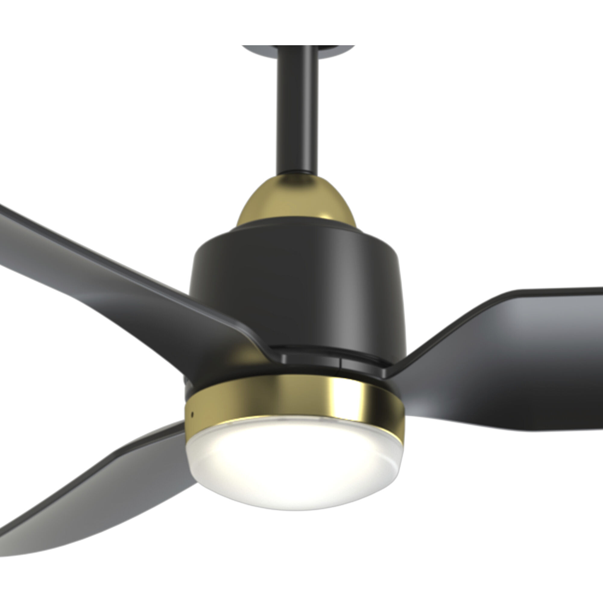 Hugo 52 inch Brushed Gold/Matte Black Ceiling Fan