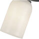 Nola 1 Light 3.63 inch Black Semi-Flush Mount Ceiling Light in Glossy Opal Glass Shade