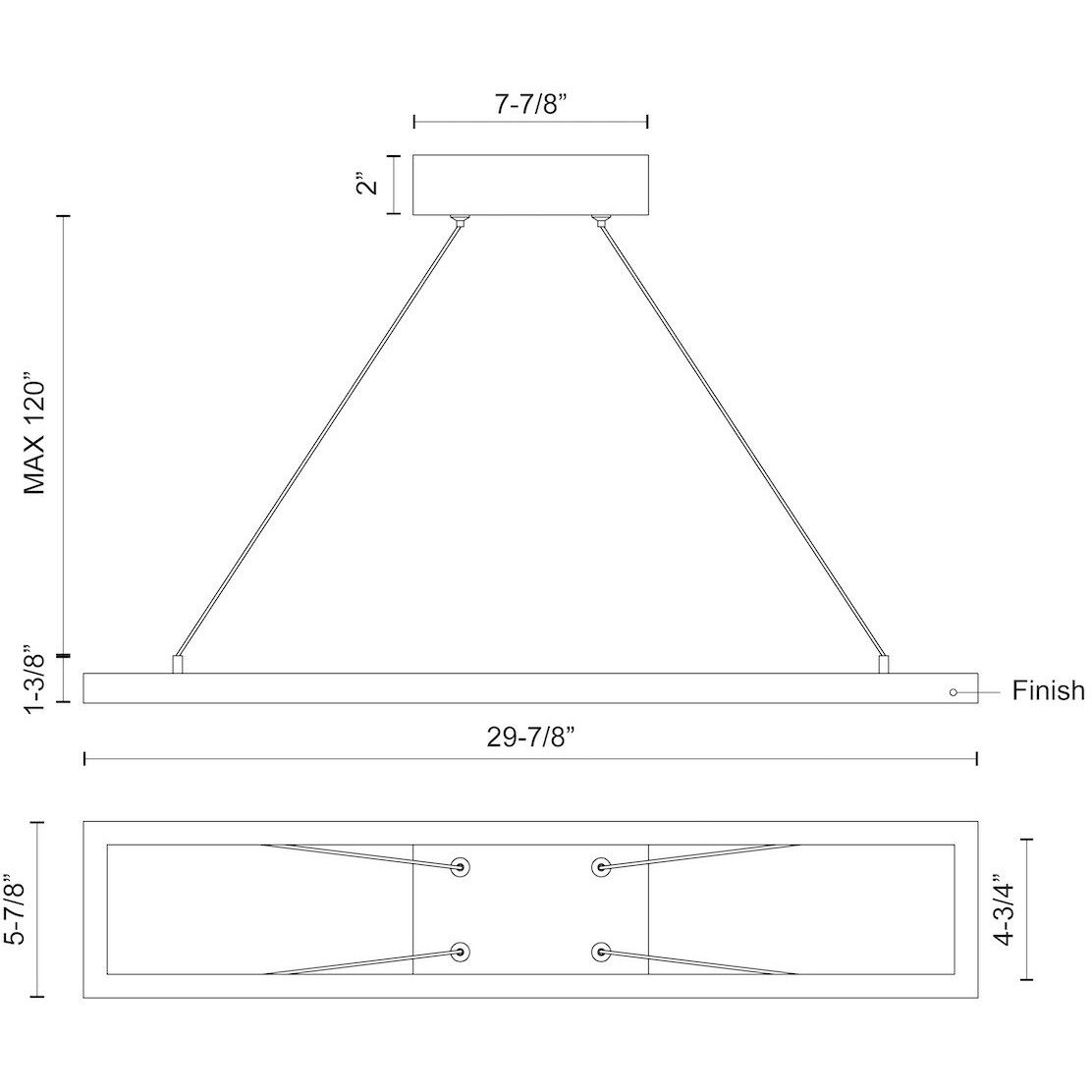 Piazza Pendant Ceiling Light in Black