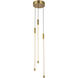 Motif LED 5.5 inch Brushed Gold Multi Pendant Ceiling Light