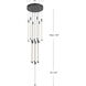 Motif LED 12.75 inch Black Multi-Pendant Ceiling Light
