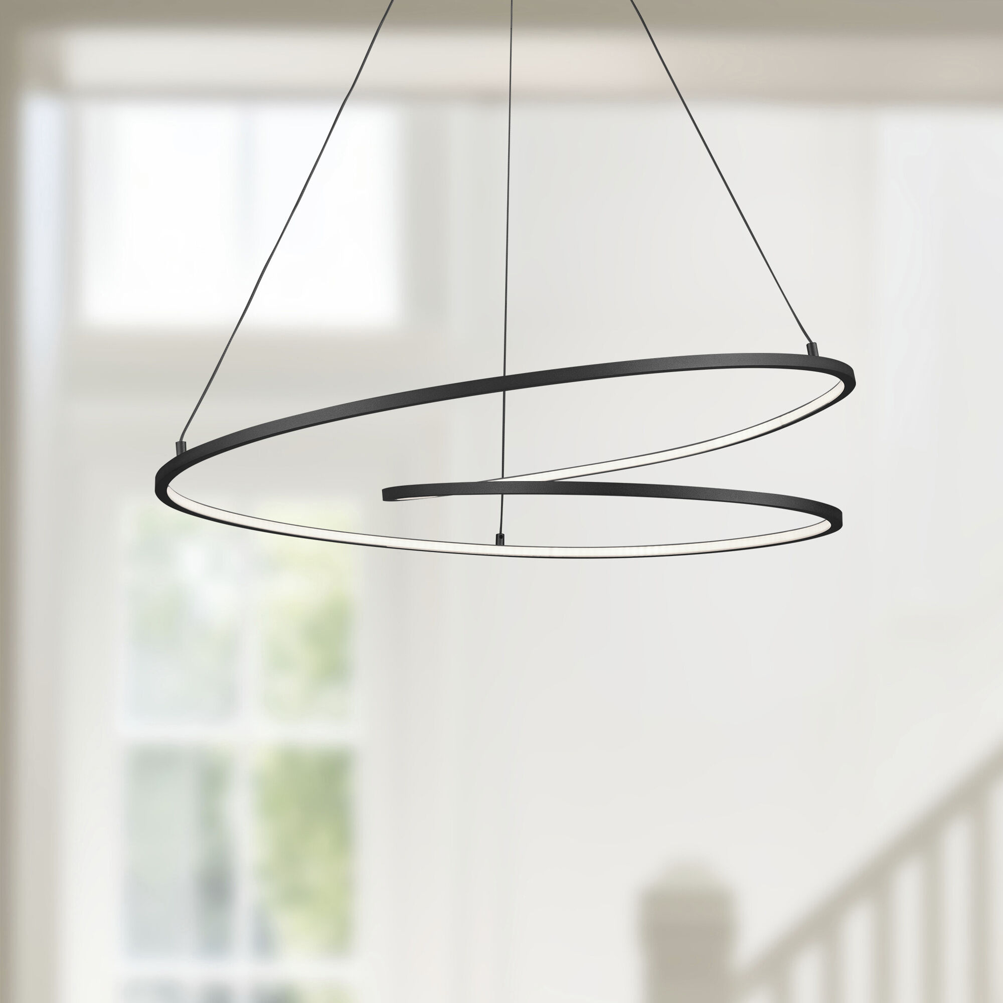 Twist LED 32 inch Black Pendant Ceiling Light