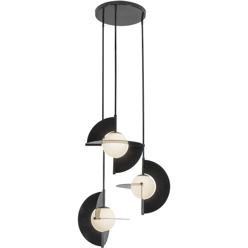 Scorpio LED 27.25 inch Glossy Black Chandelier Ceiling Light