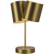 Keiko 18.5 inch 120 watt Brushed Gold Table Lamp Portable Light