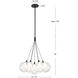 Bolla LED 16.5 inch Chrome Chandelier Ceiling Light in Clear Glass Shade