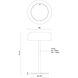 Brilla 10.5 inch 3 watt White Table Lamp Portable Light