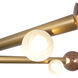 Reese 32.5 inch Vintage Brass Chandelier Ceiling Light in Amber Glass