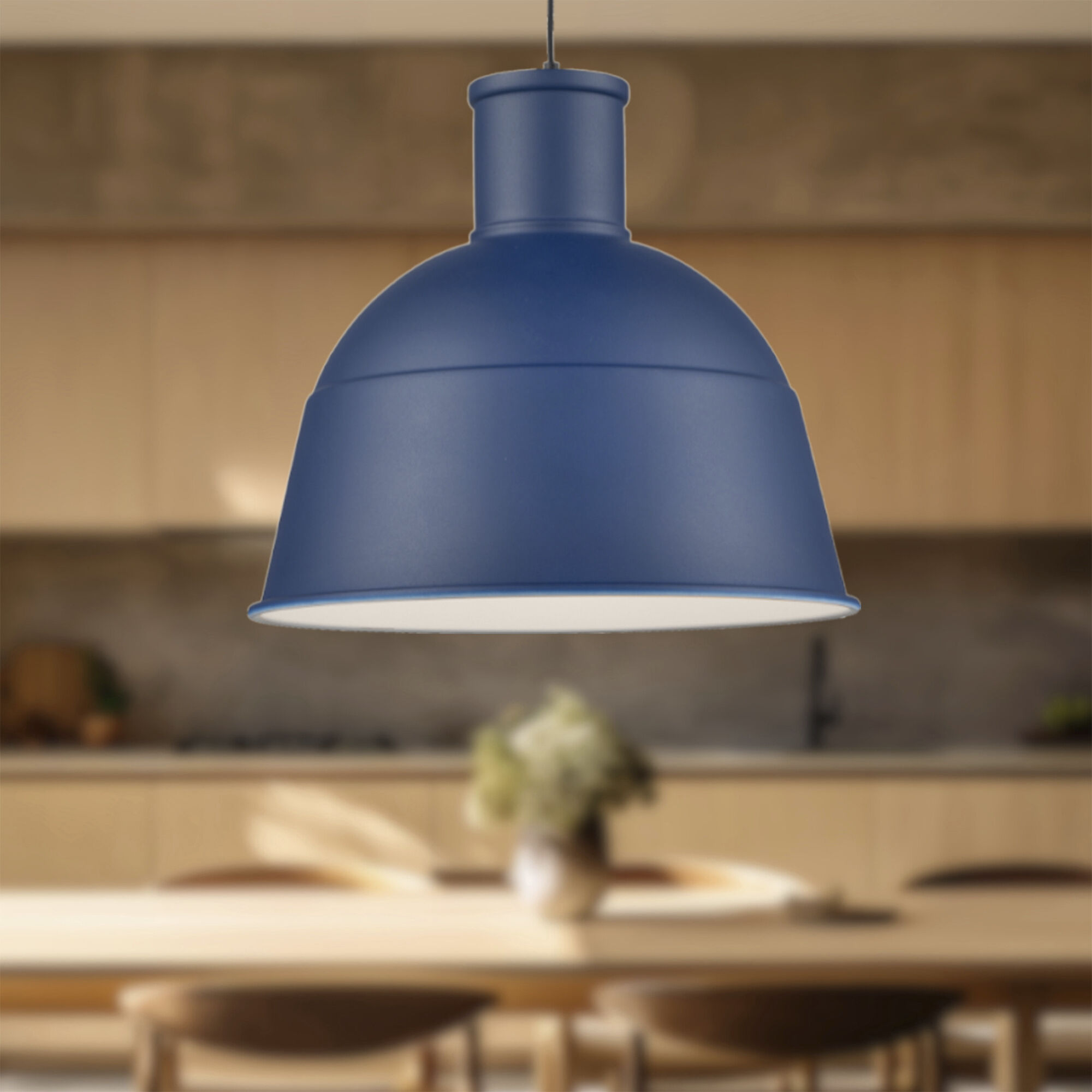 Irving 1 Light 21.75 inch Indigo Blue Pendant Ceiling Light