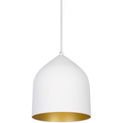 Helena LED 7.88 inch White and Gold Pendant Ceiling Light