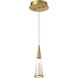 Malabar LED 3 inch Brushed Gold Pendant Ceiling Light