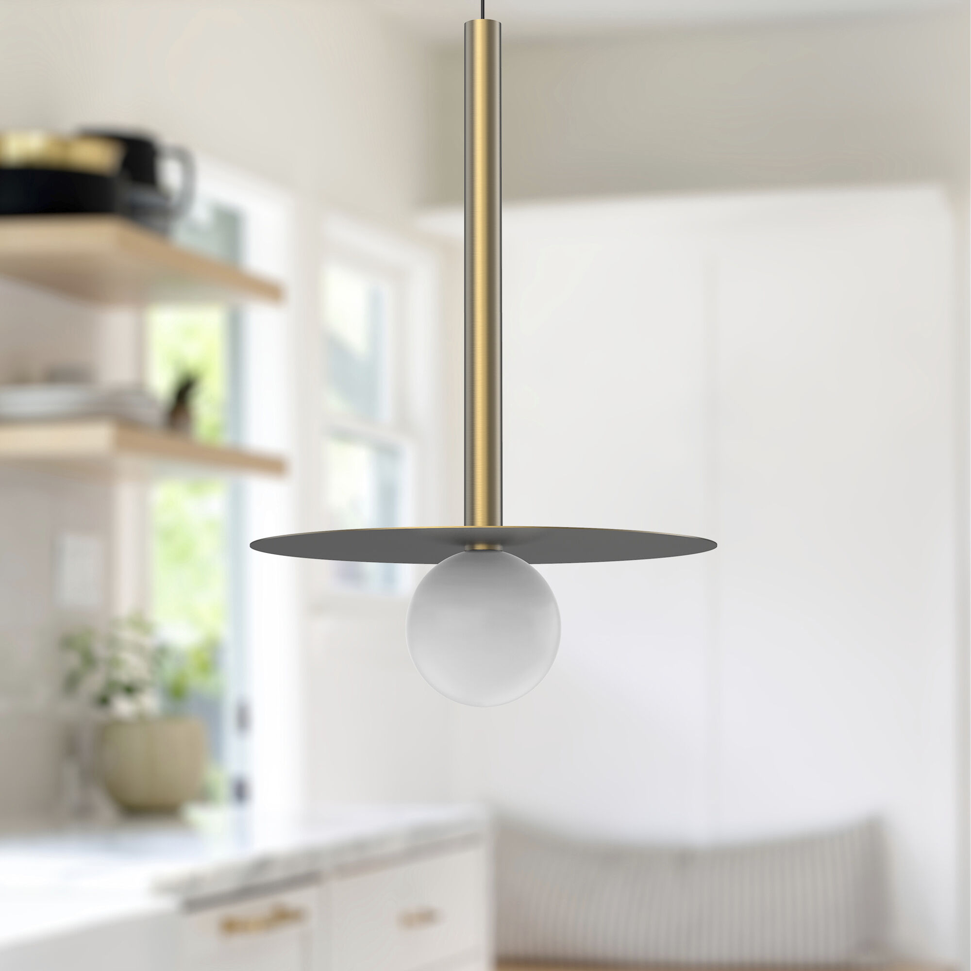 Elixir LED 11.88 inch Brushed Gold Pendant Ceiling Light