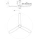 Baylor 60 inch Matte Black and Natural Wood Ceiling Fan