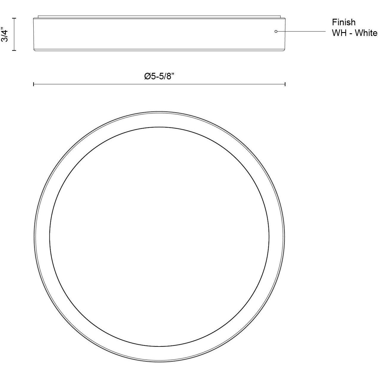 Mio LED 5.63 inch White Flush Mount Ceiling Light