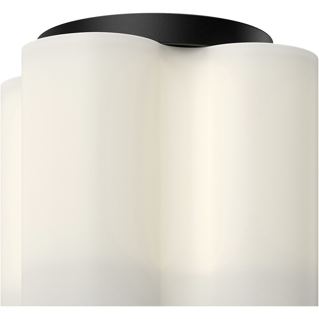 Clover LED 8.38 inch Black/Opal Glass Flush Mount Ceiling Light