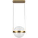 Pisces Pendant Ceiling Light in Brushed Gold