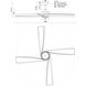 Horizon 56 inch Matte Black Ceiling Fan
