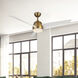 Thalia 54 inch Brushed Gold and Matte White Ceiling Fan