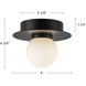 Elixir LED 6 inch Brushed Gold Flush Mount Ceiling Light