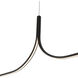 Thread LED 118.13 inch Black Linear Pendant Ceiling Light