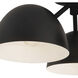 Fosso 3 Light 17 inch Black Semi-Flush Mount Ceiling Light