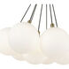 Bolla LED 16.5 inch Brushed Gold Chandelier Ceiling Light in Matte Opal Glass