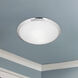 Malta 1 Light 12 inch Chrome Flush Mount Ceiling Light