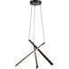 Lex LED 19.63 inch Urban Bronze Chandelier Ceiling Light