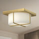 Reglao LED 10.13 inch Brushed Gold/Opal Glass Flush Mount Ceiling Light