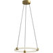 Bruni LED 16.5 inch Brushed Gold Pendant Ceiling Light