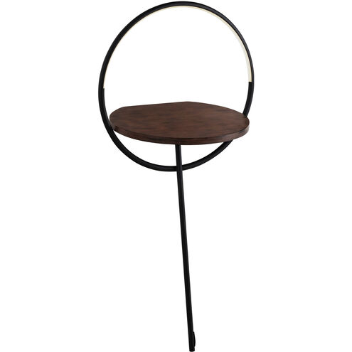 Maya 37.13 inch 14 watt Black and Walnut Floor Lamp Portable Light