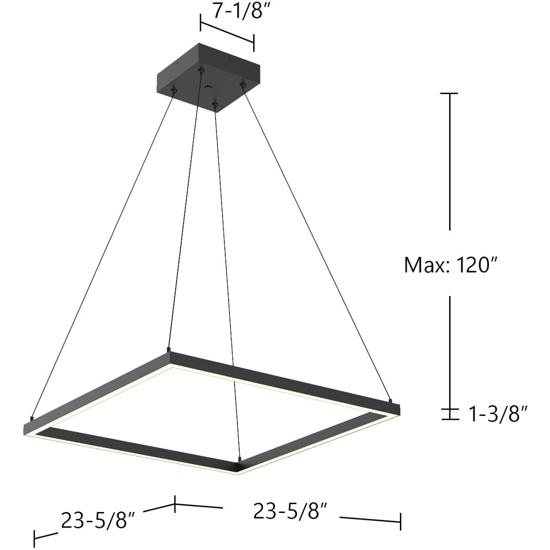 Piazza Pendant Ceiling Light in White