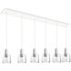 Samson Multi Pendant Ceiling Light in White, Clear