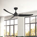 Hugo 52 inch Matte Black Exterior Ceiling Fan